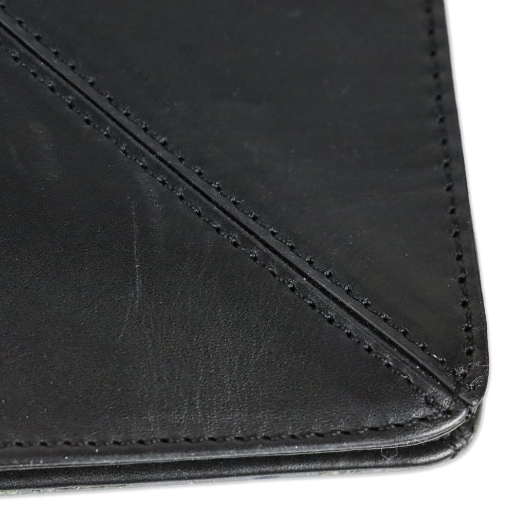 Worth New York Grey Ostrich Black Leather Envelope Crossbody