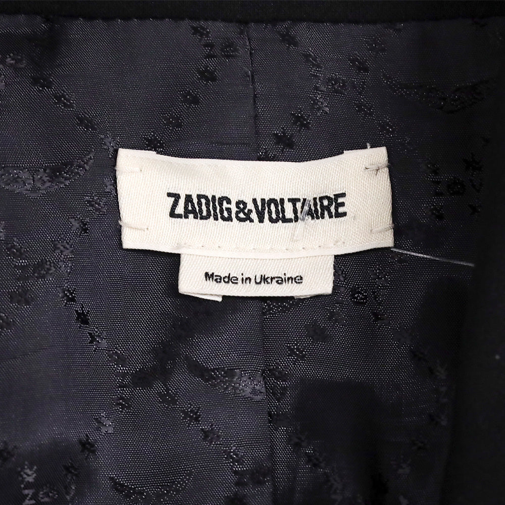 Zadig & Voltaire Black Viva Strass Rhinestone-Star Blazer
