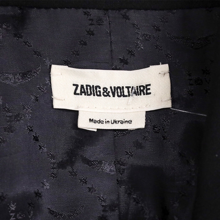 Zadig & Voltaire Black Viva Strass Rhinestone-Star Blazer