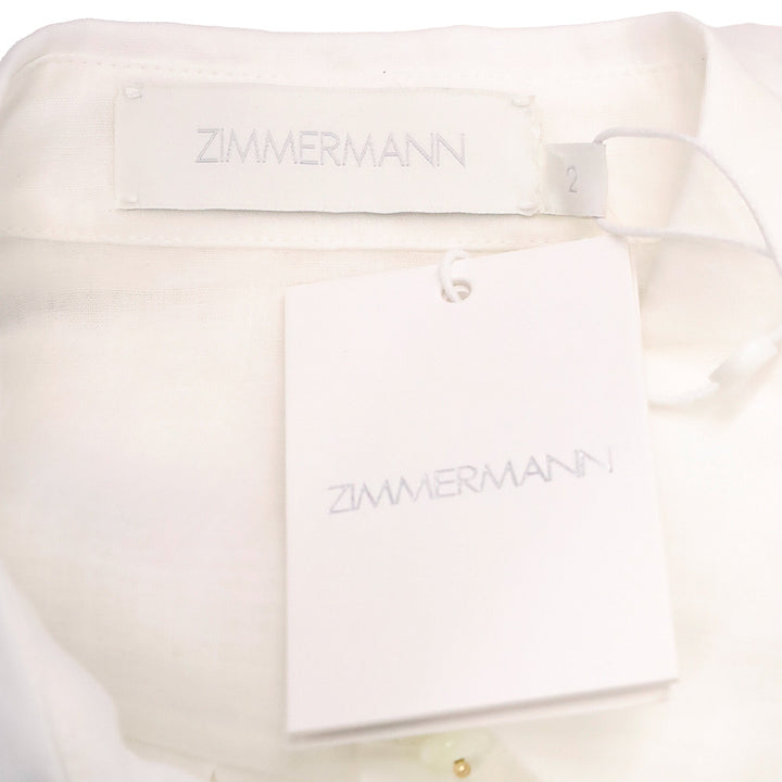 Zimmermann Ivory Halliday Lace Flower Shirt