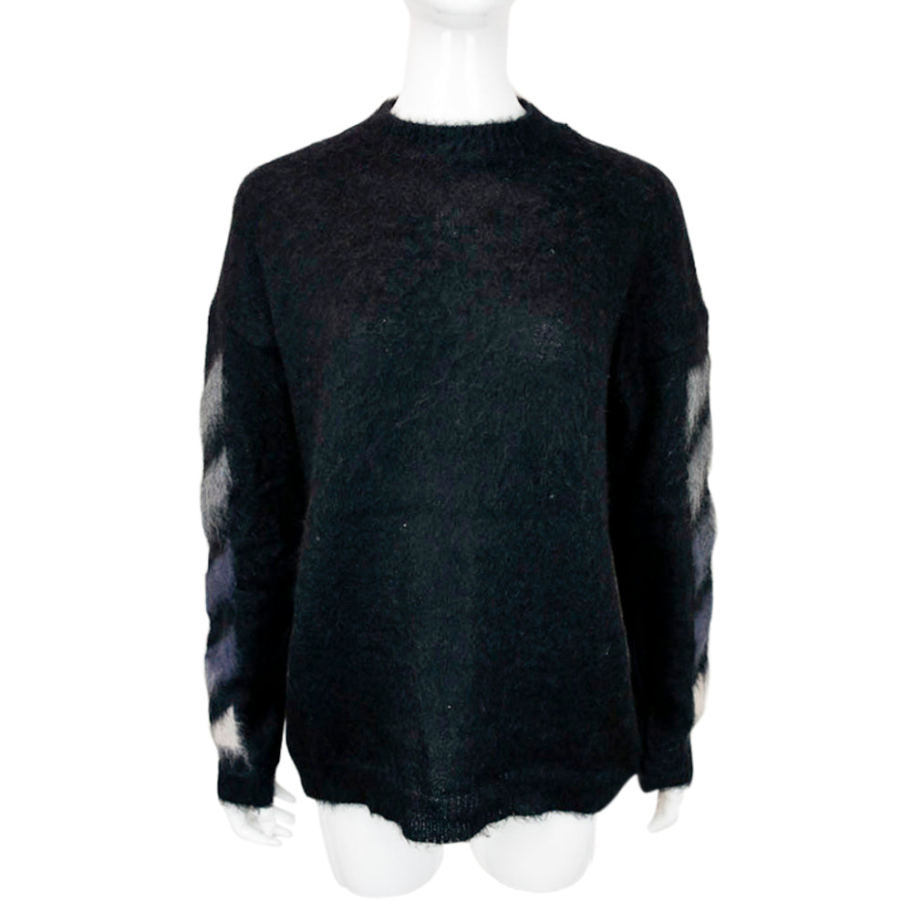 Shop Off-White Sweaters (OMHE170F23KNI0016961, OMHE170F23KNI001 6961,  OMHE170F23KNI001, ARROW MOHAIR-BLEND SWEATER) by CiaoItalia