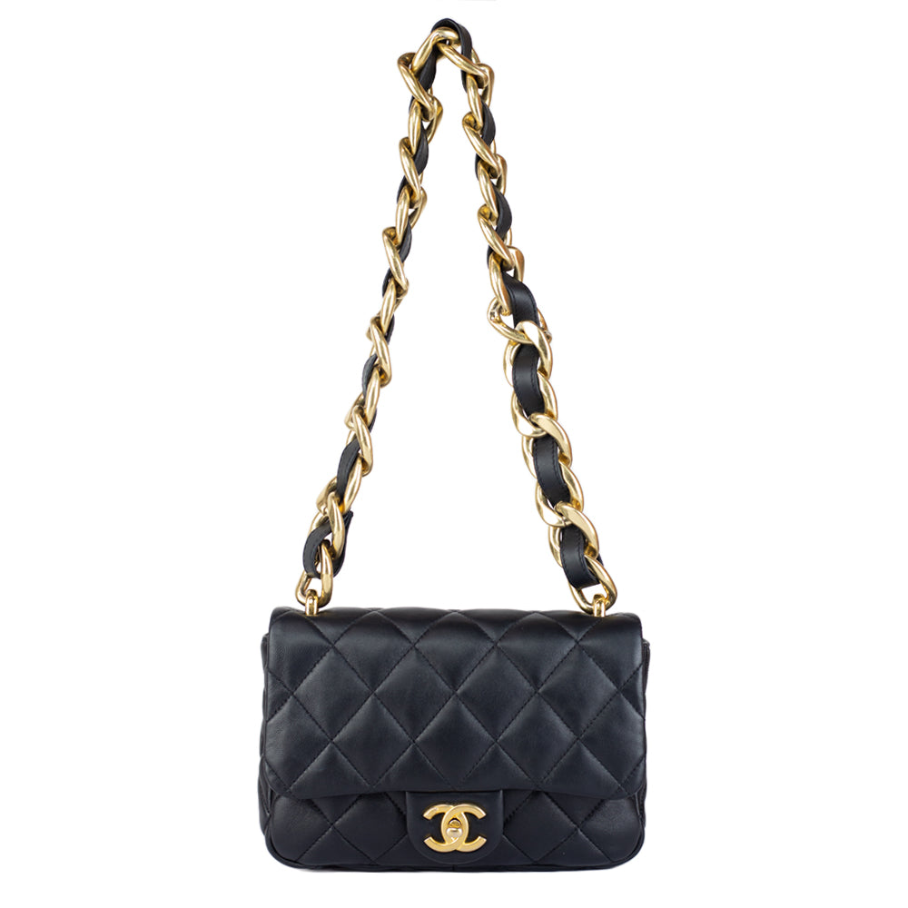 Chanel White Quilted Caviar Small Flap Bag Gold Hardware, 2022