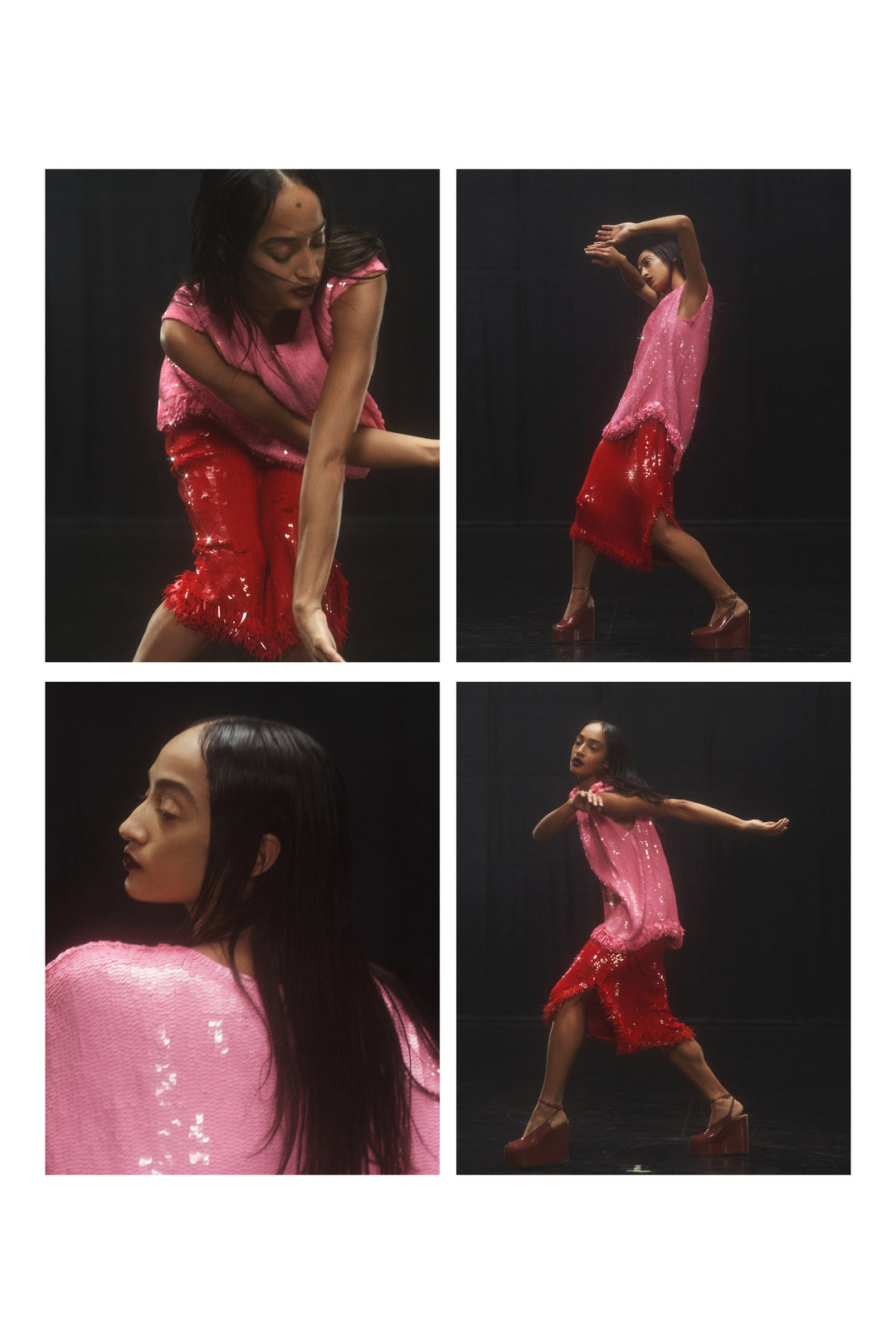 Dries Van Noten Pink Cuzco Sequin Fringe Top