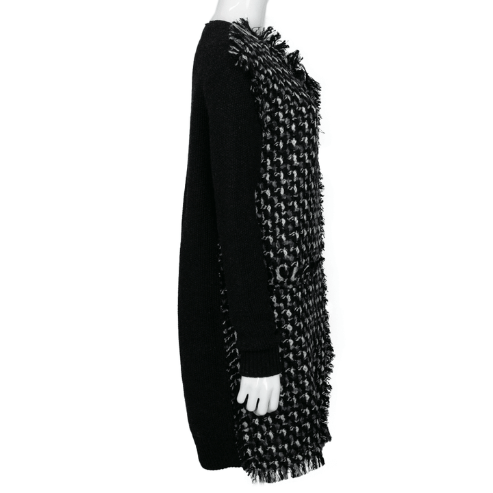 Side View of Lanvin Tweed Knit Long Jacket