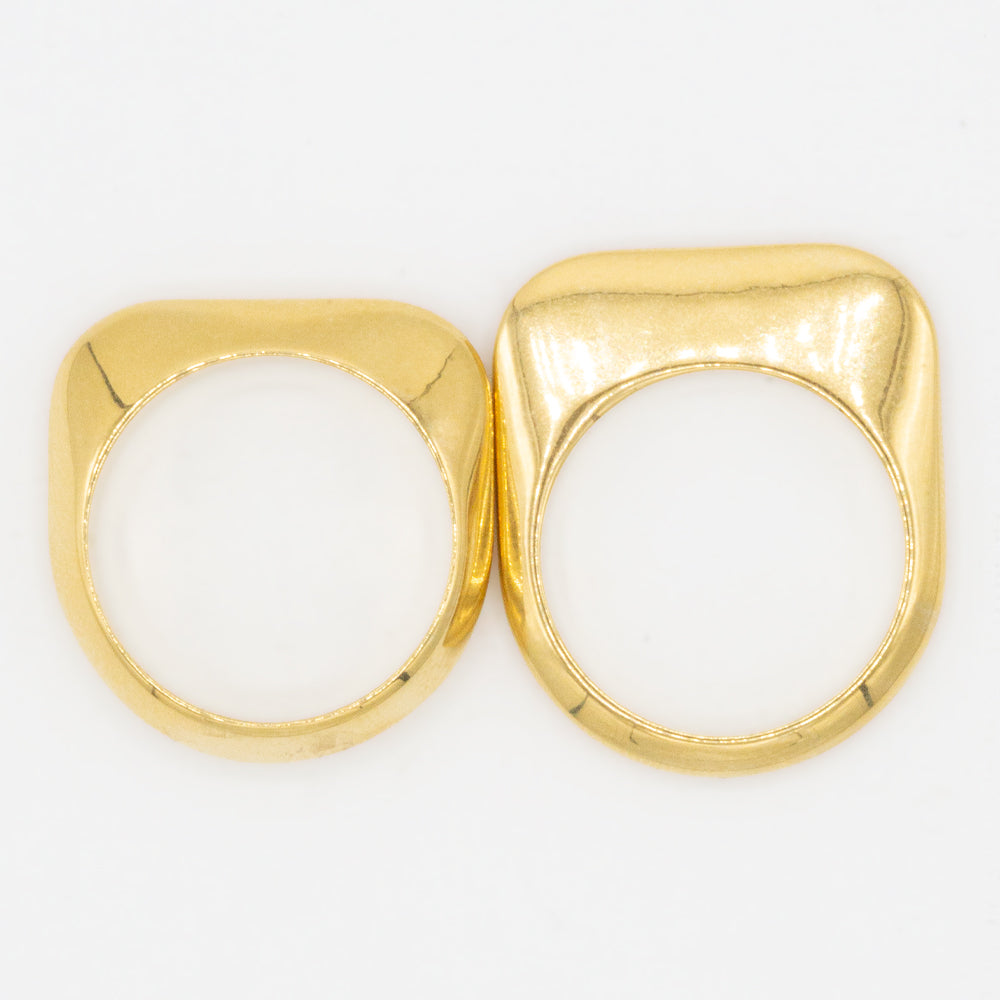 Jenny Bird Gold Cushion 2 Set Rings