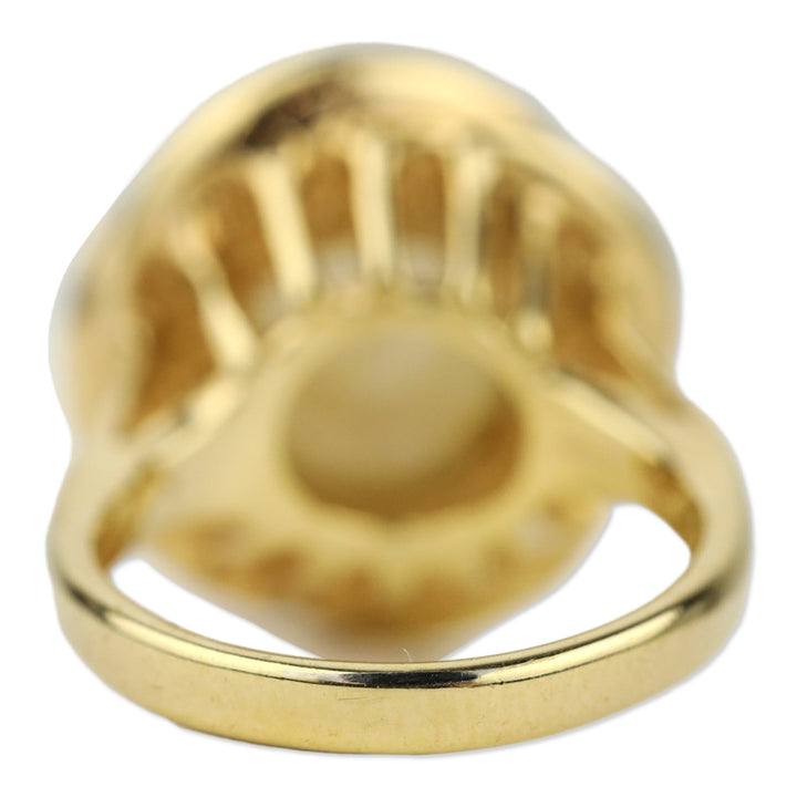 18KT Gold Electroplated Pearl Ring