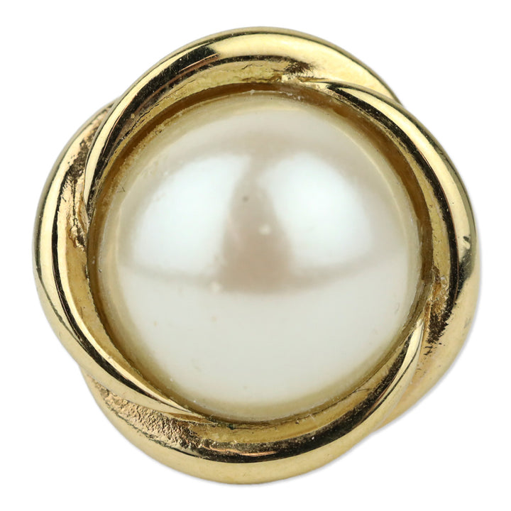 18KT Gold Electroplated Pearl Ring