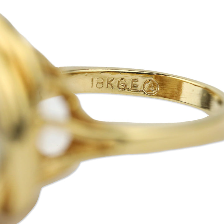 18KT Gold Electroplated Pearl Ring
