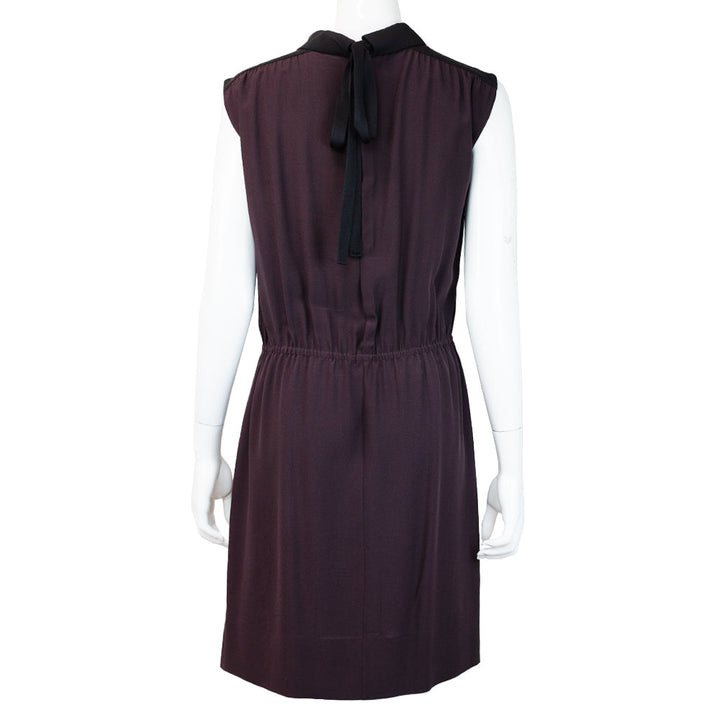 back view of Marni Silk Eggplant Collar Dress
