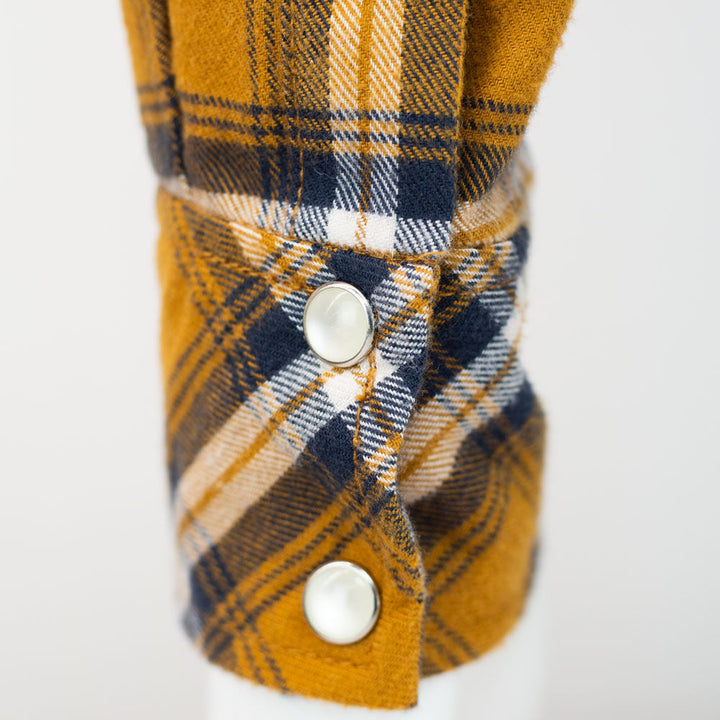 Veronica Beard Mustard & Navy Flannel Shirt
