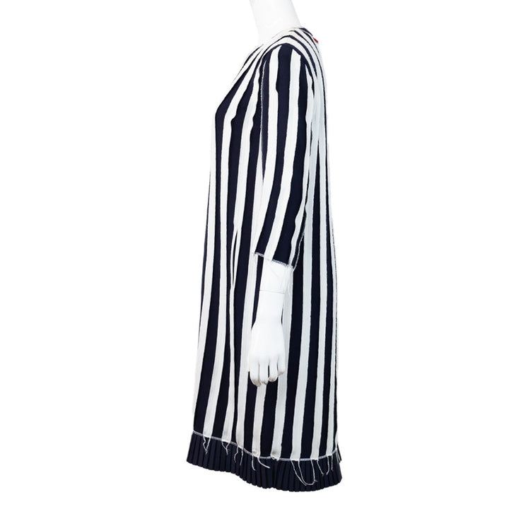 Thom Browne Navy & White Striped Midi Dress