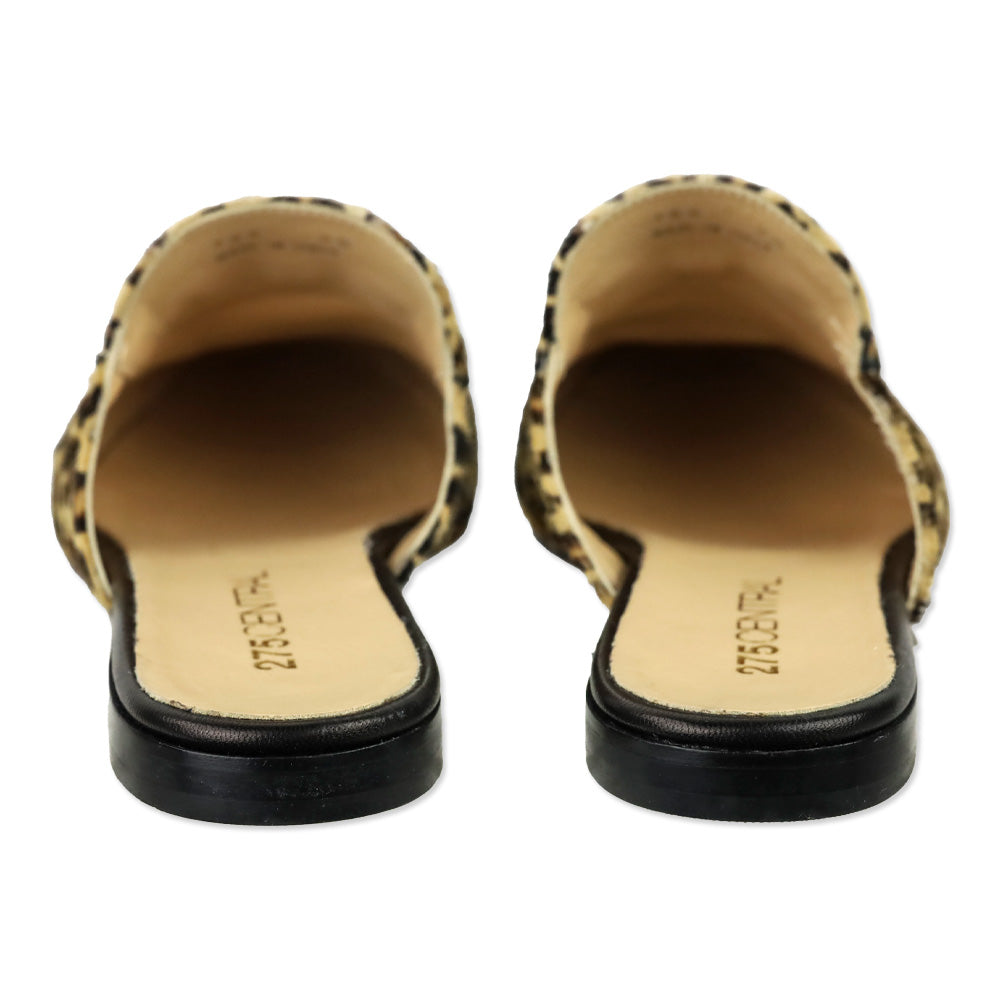 275 Central Leopard Print Calfhair Horsebit Mule