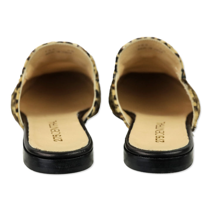 275 Central Leopard Print Calfhair Horsebit Mule