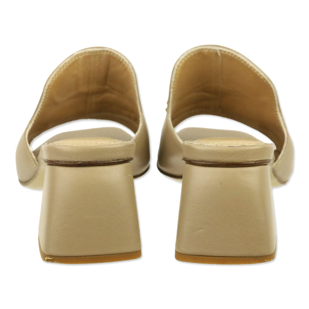 275 Central Tan Leather Pearl Horsebit Messi Slide Sandal
