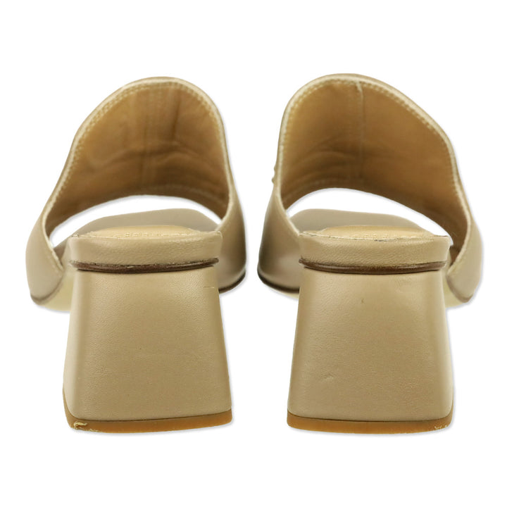 275 Central Tan Leather Pearl Horsebit Messi Slide Sandal