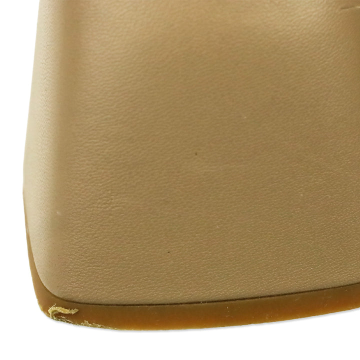 275 Central Tan Leather Pearl Horsebit Messi Slide Sandal