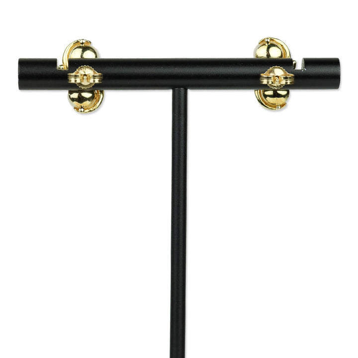 2 Pearl and Diamond Gold Stud Earrings