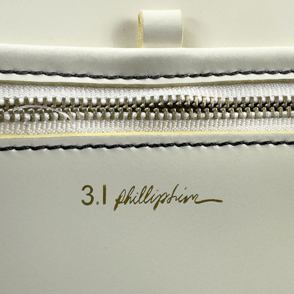 3.1 Phillip Lim Cream Leather Portfolio Handle Bag