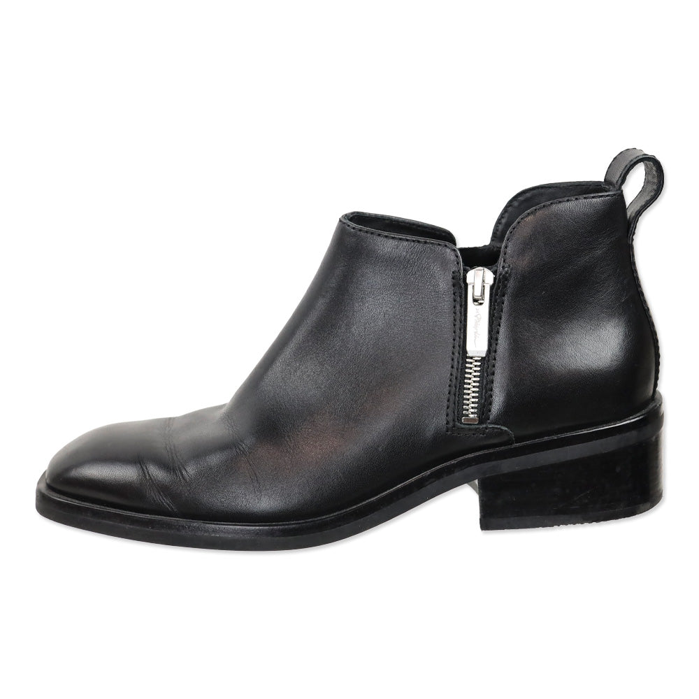 3.1 Phillip Lim Black Leather Alexa 40mm Ankle Boots