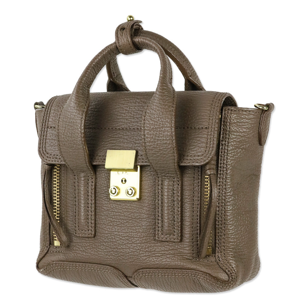 3.1 Phillip Lim Taupe Leather Mini Pashli Satchel