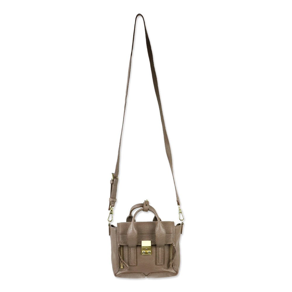 3.1 Phillip Lim Taupe Leather Mini Pashli Satchel