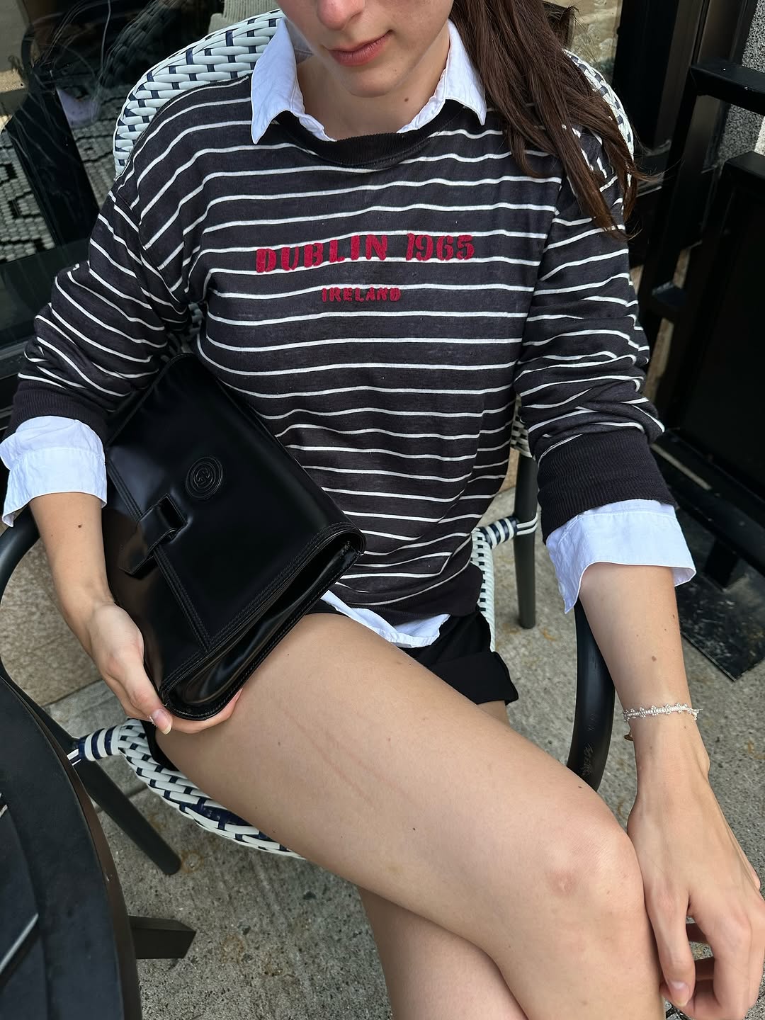 Gucci Black Buffed Leather Clutch