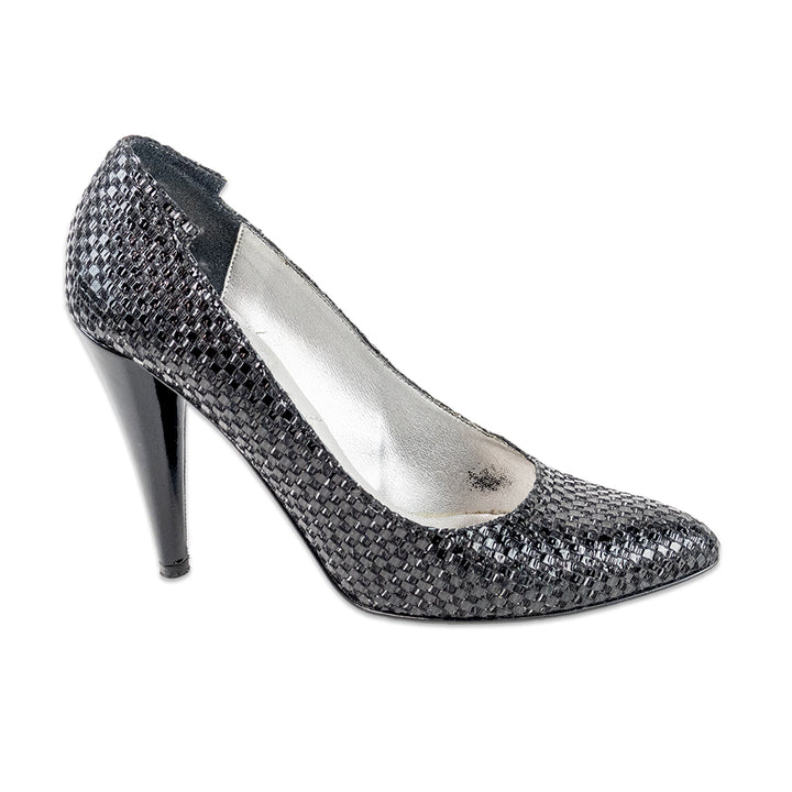 7 For All Mankind Black Woven Heel