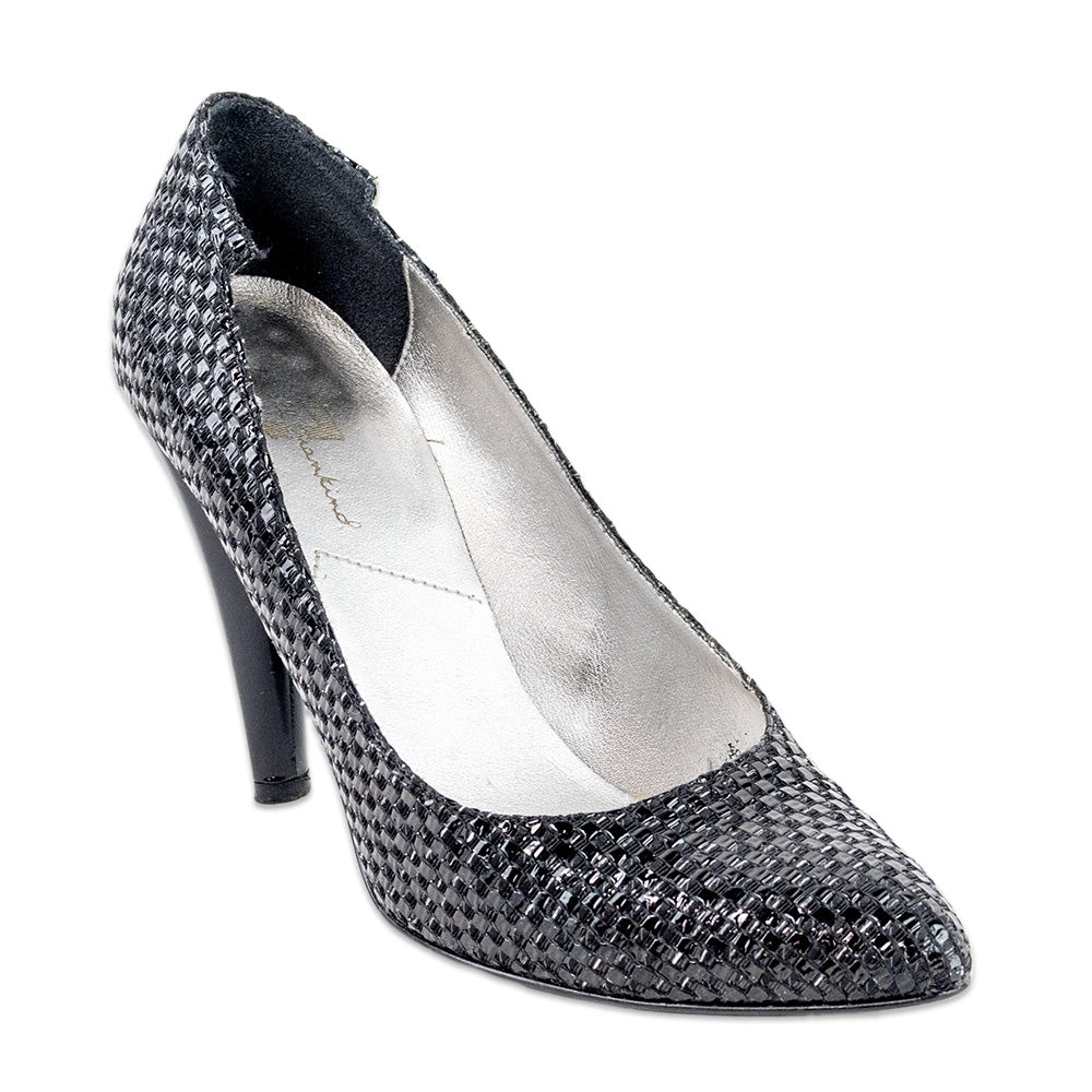 7 For All Mankind Black Woven Heel