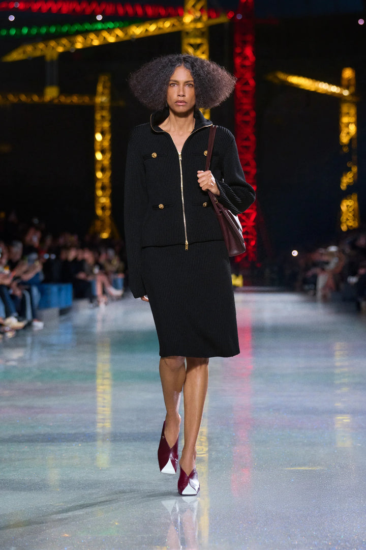 Chanel FW 2026 Dark Burgundy & Light Green Lambskin Mules