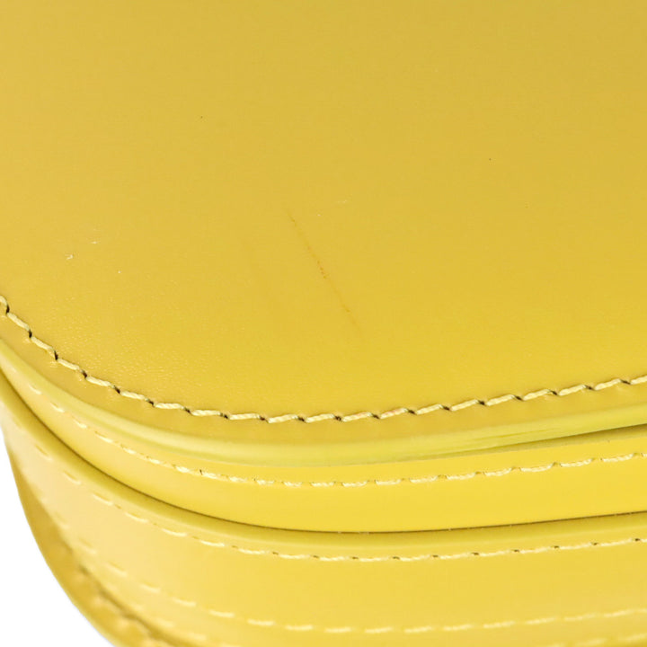 A.C.P. Mustard Yellow Leather Grace Small Crossbody Bag