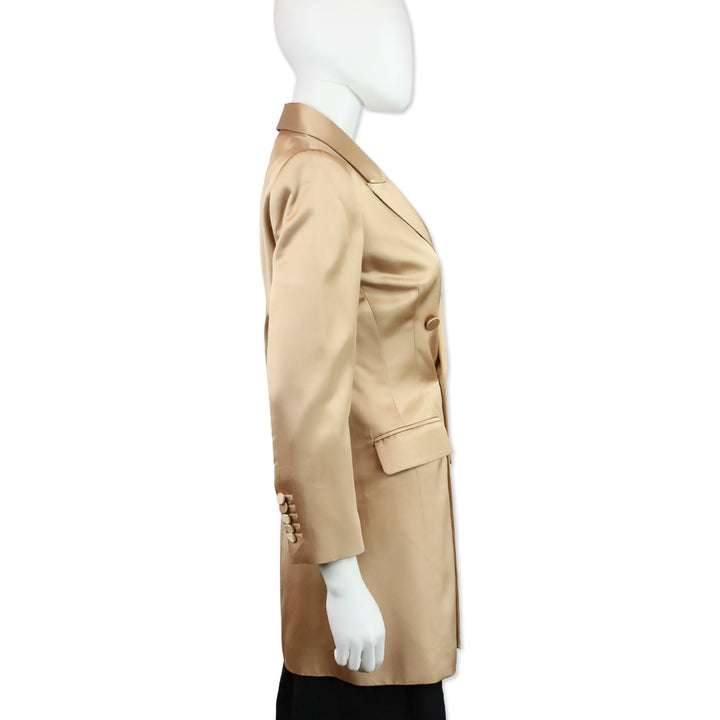 A.L.C. Jayden Champagne Blush Satin Mini Blazer Dress