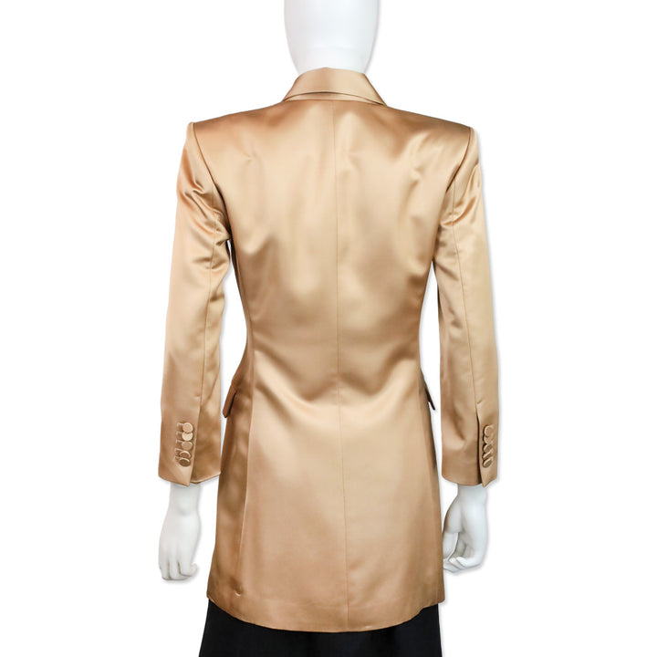 A.L.C. Jayden Champagne Blush Satin Mini Blazer Dress