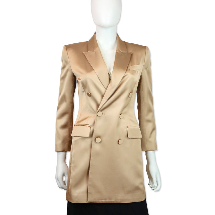 A.L.C. Jayden Champagne Blush Satin Mini Blazer Dress