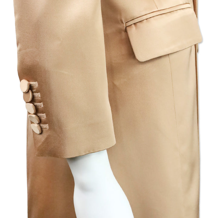 A.L.C. Jayden Champagne Blush Satin Mini Blazer Dress