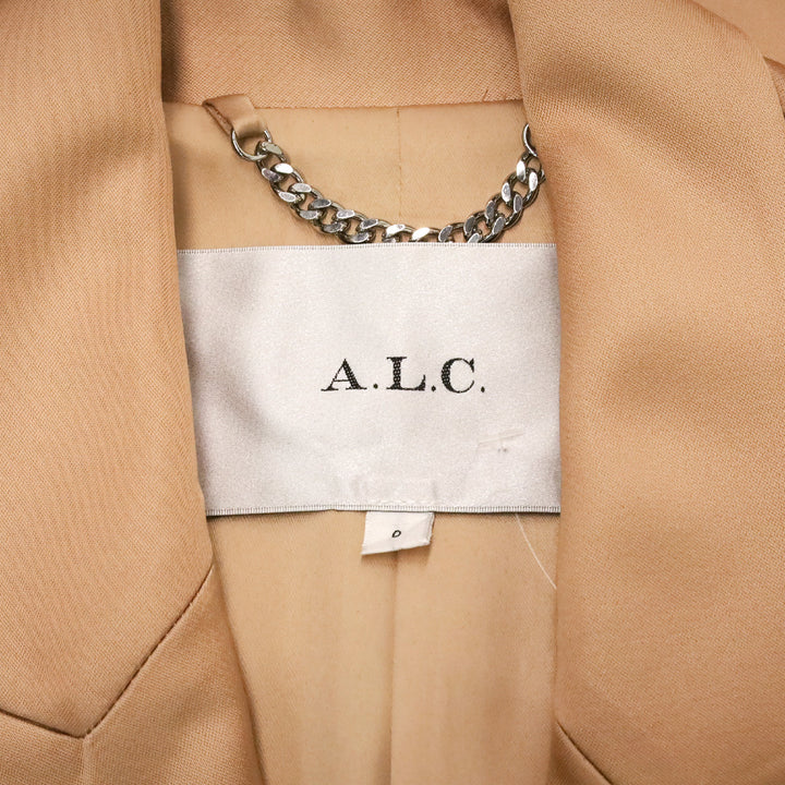 A.L.C. Jayden Champagne Blush Satin Mini Blazer Dress