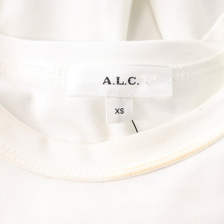 A.L.C. White Cotton Peplum Roxy Tee Shirt
