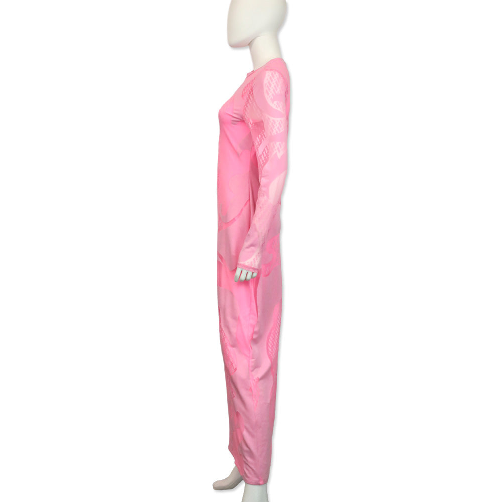 AFRM Candy Pink Long Sleeve Maxi Dress