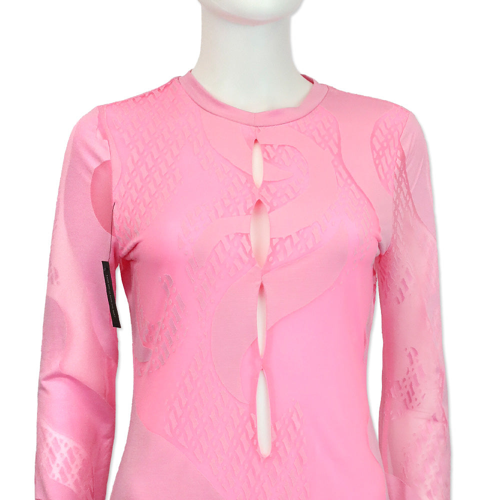 AFRM Candy Pink Long Sleeve Maxi Dress