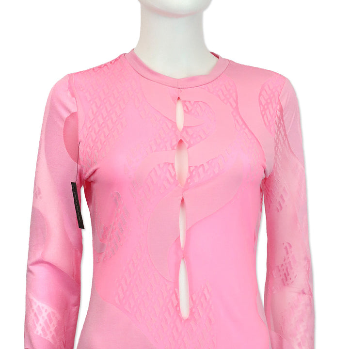 AFRM Candy Pink Long Sleeve Maxi Dress