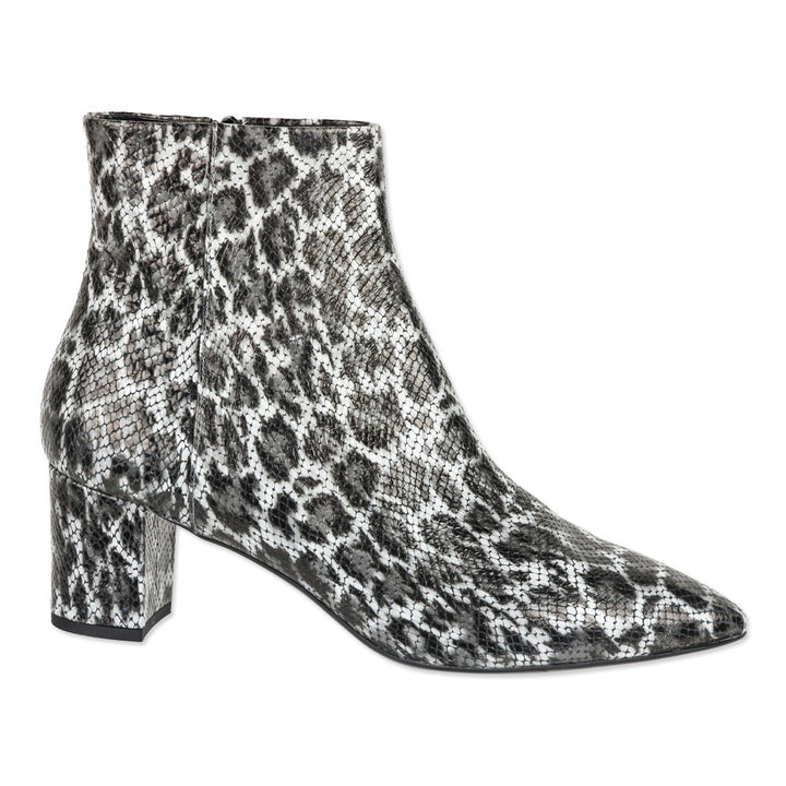 AGL Marette Black Snakeskin Embossed Leopard Print Ankle Boots