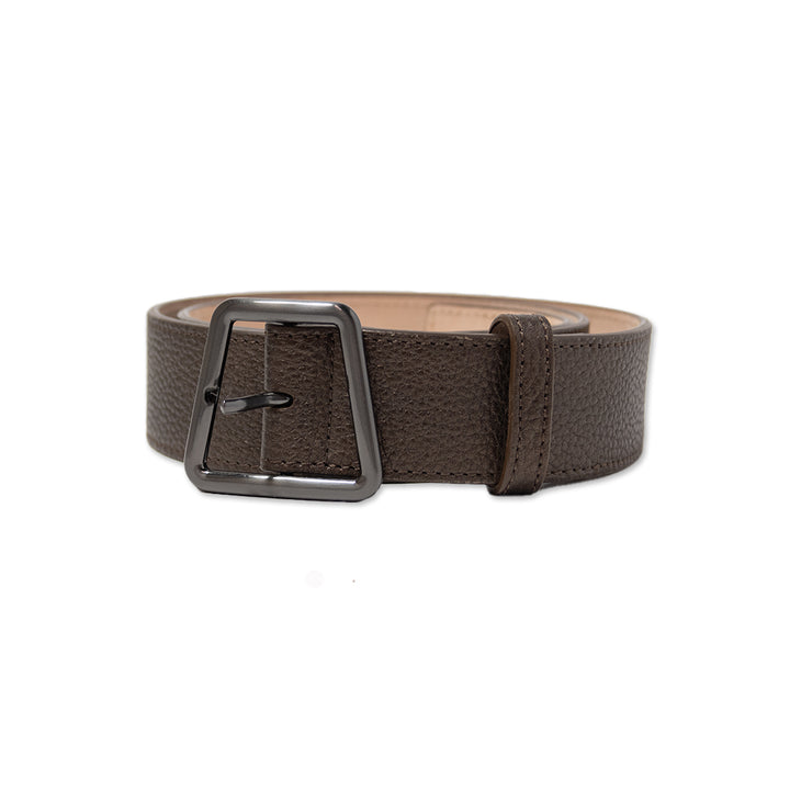 Akris Brown and Charcoal Leather Belt