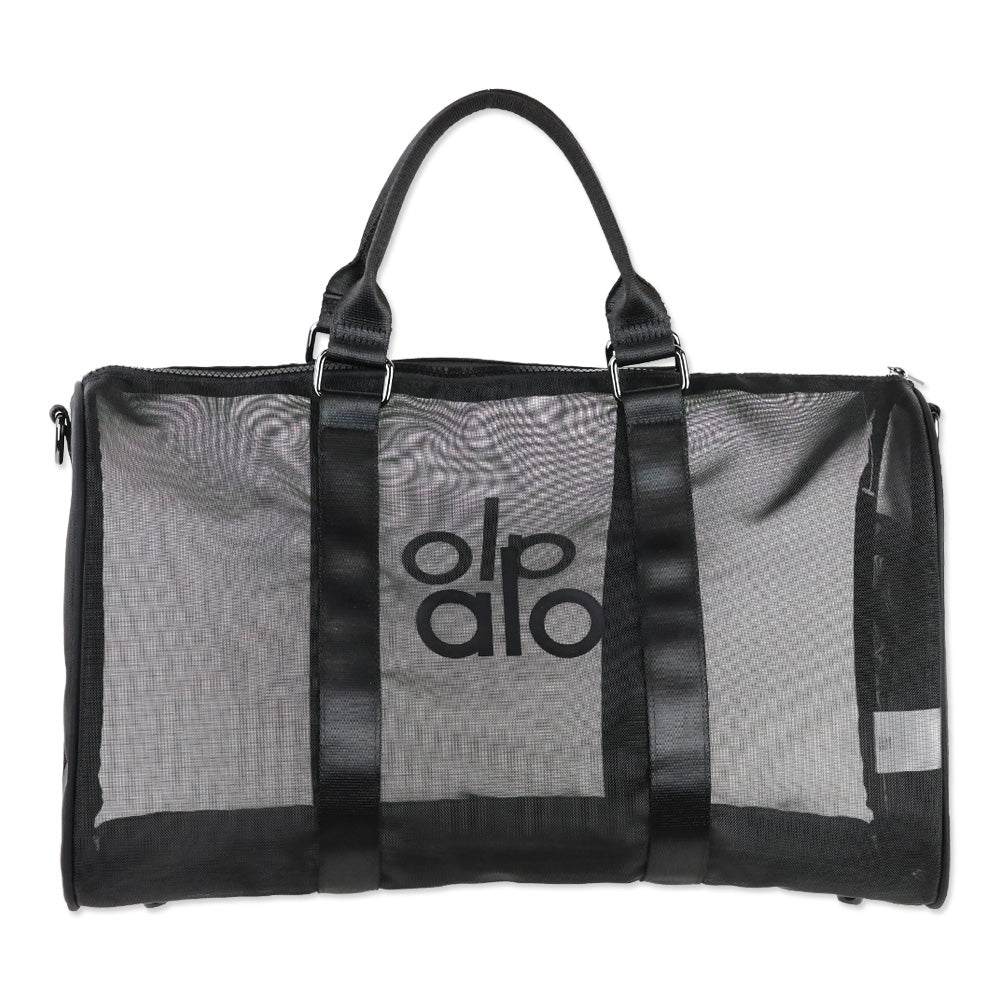 ALO Yoga Sheer Black Mesh Duffle Bag