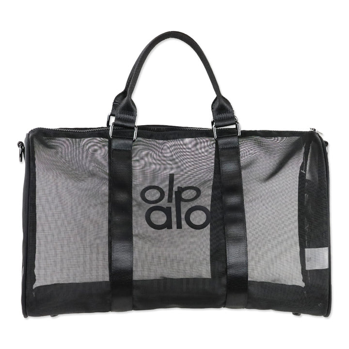 ALO Yoga Sheer Black Mesh Duffle Bag