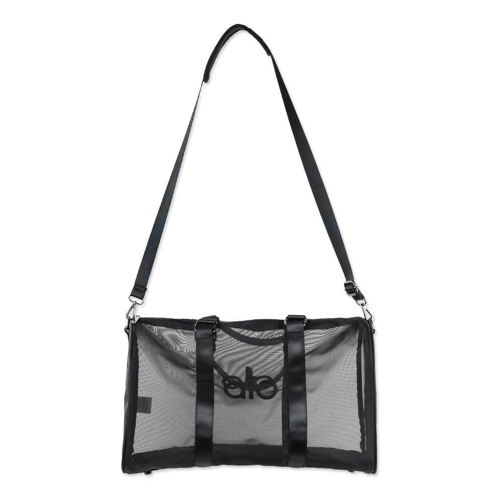 ALO Yoga Sheer Black Mesh Duffle Bag