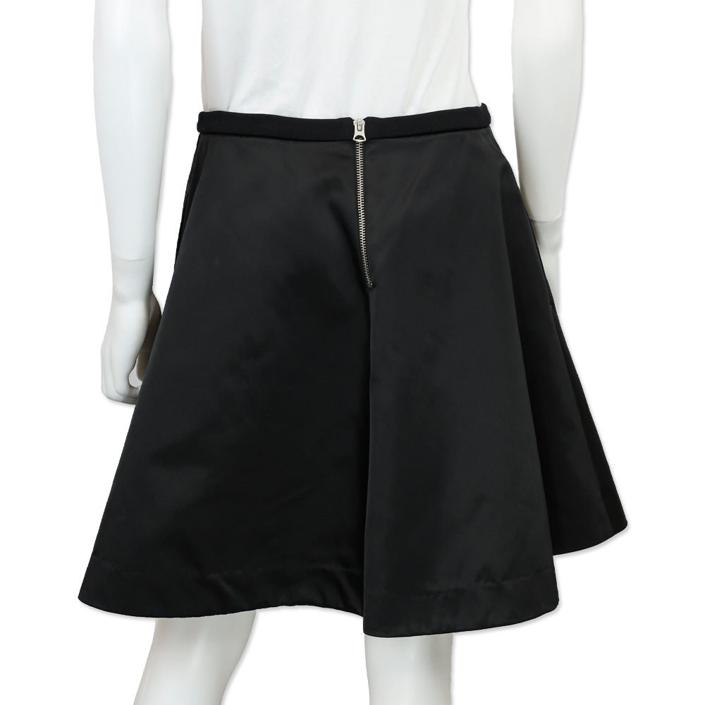 Acne Studios Black Kanda Shine SS15 Flared Skirt