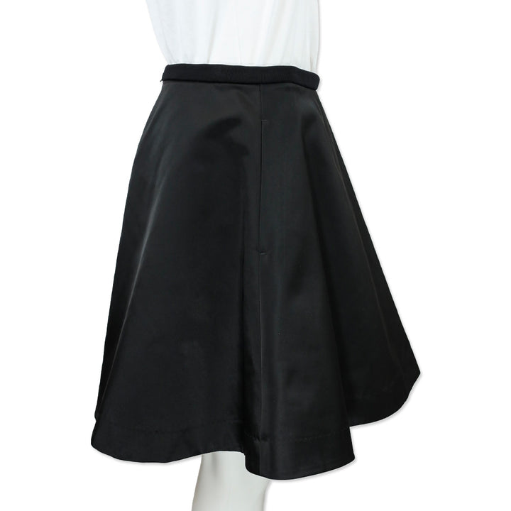 Acne Studios Black Kanda Shine SS15 Flared Skirt