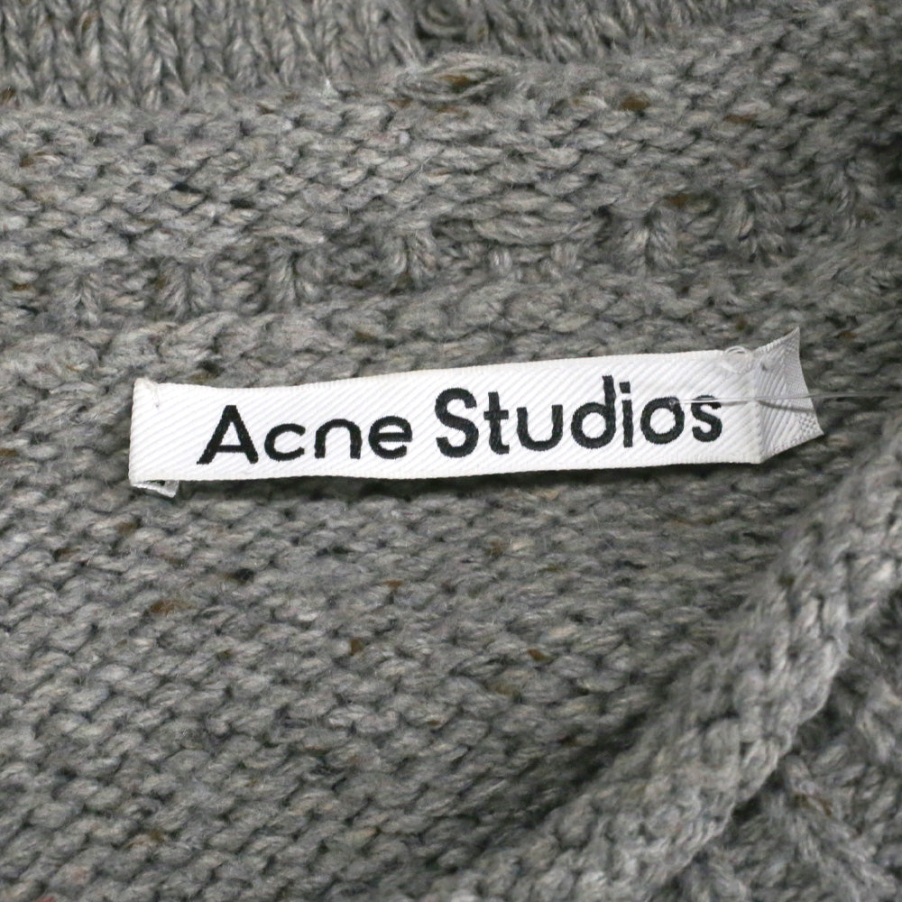 Acne Studios Grey Multi Floral Wool-Blend Knit Sweater