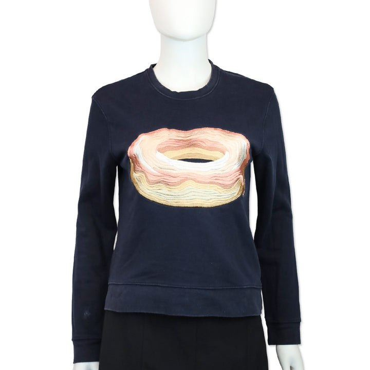 Acne Studios Navy Carly Dough Donut Sweatshirt