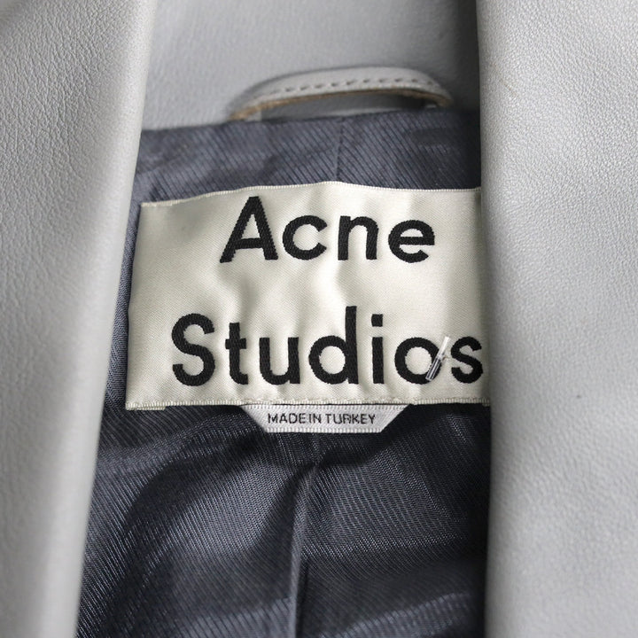 Acne Studios Pale Lavender Leather Biker Jacket