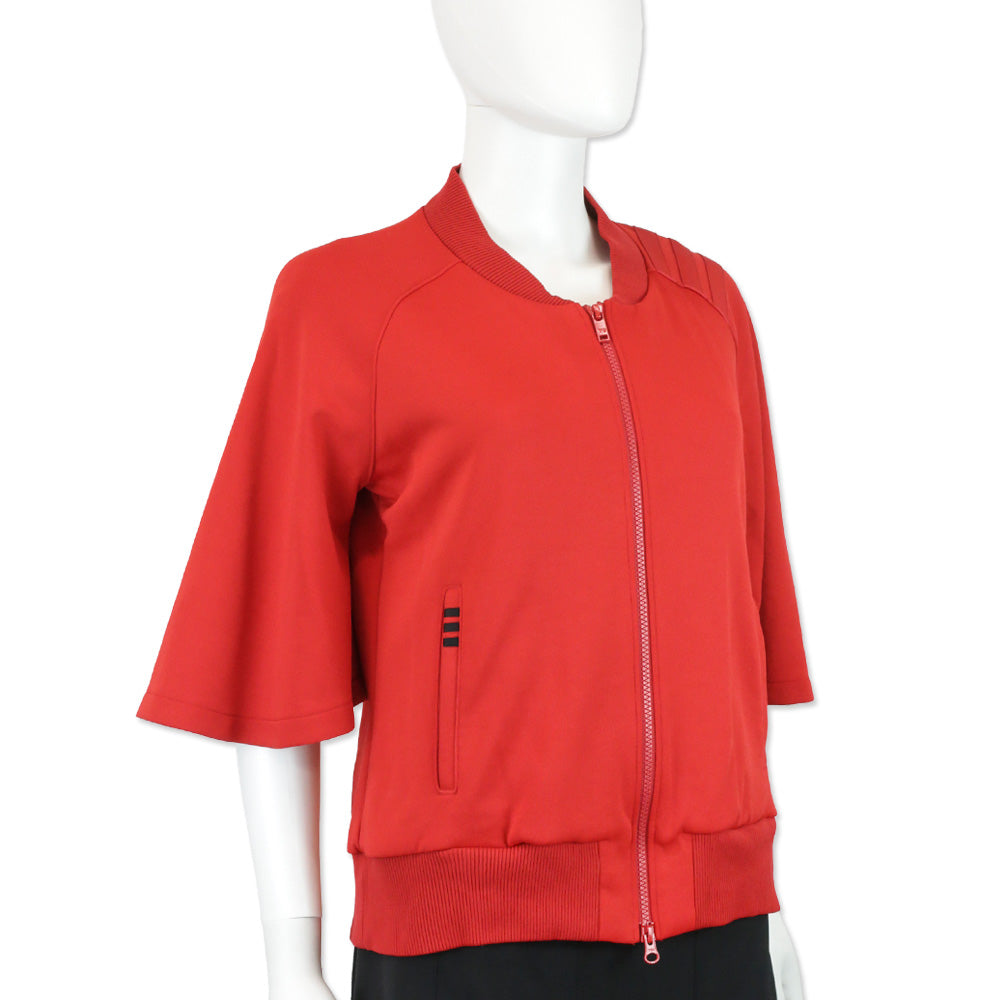 Adidas Y-3 Yohji Yamamoto Red 3/4 Sleeve Tracksuit Bomber Jacket